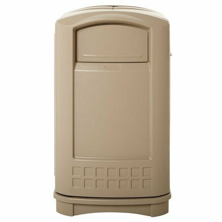 RUBBERMAID FG396400BEIG Plaza Beige Square Container with Side Opening 50 Gallon 690FG3964BG